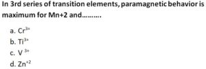 MDCAT 2020 Chemistry MCQs Question 59